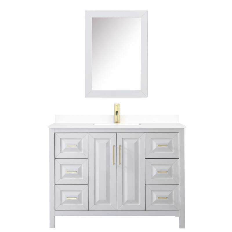 Wyndham Collection Daria 48" Free Standing Single Basin Vanity Set