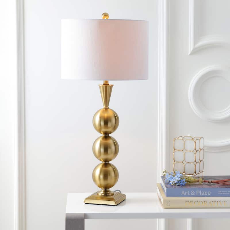 June 33" Metal LED Table Lamp, Brass by JONATHAN Y