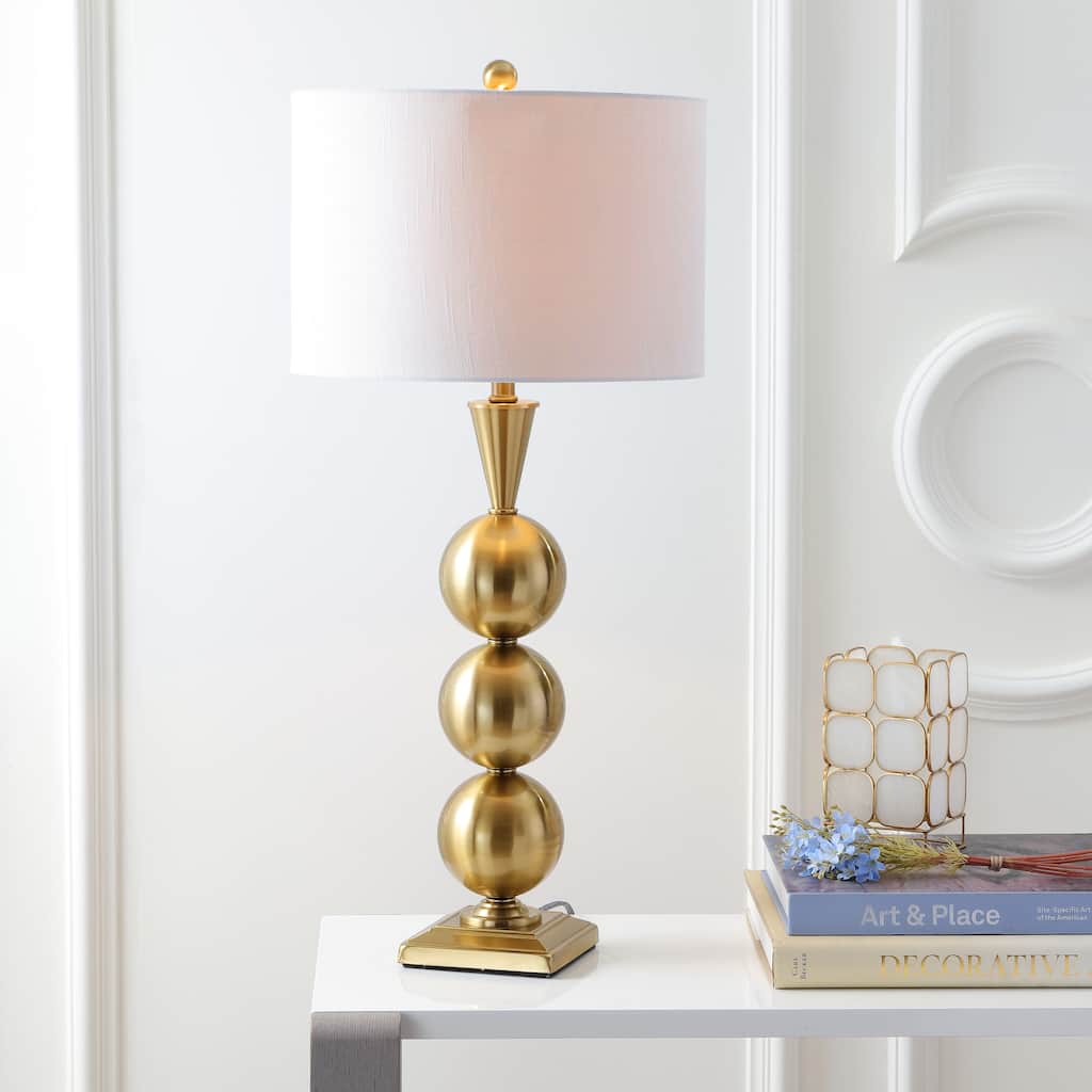 June 33" Metal LED Table Lamp, Brass by JONATHAN Y