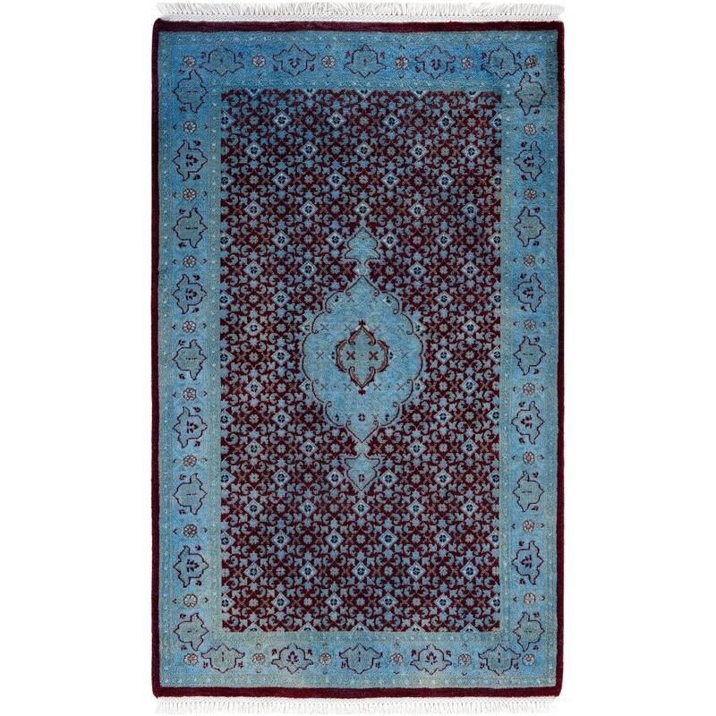 Overdyed One-of-a-Kind Hand-Knotted Area Rug - Red - 3' 3" x 5' 4"