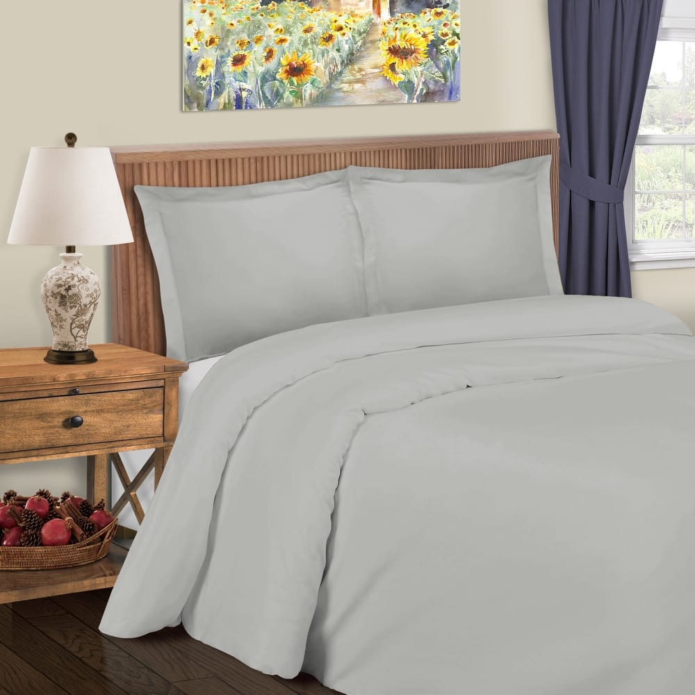 Superior 600 Thread Count Cotton Blend Duvet Cover Set