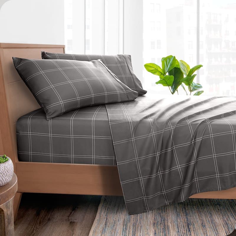 Bare Home Double Brushed Deep Pocket Printed Sheet Set