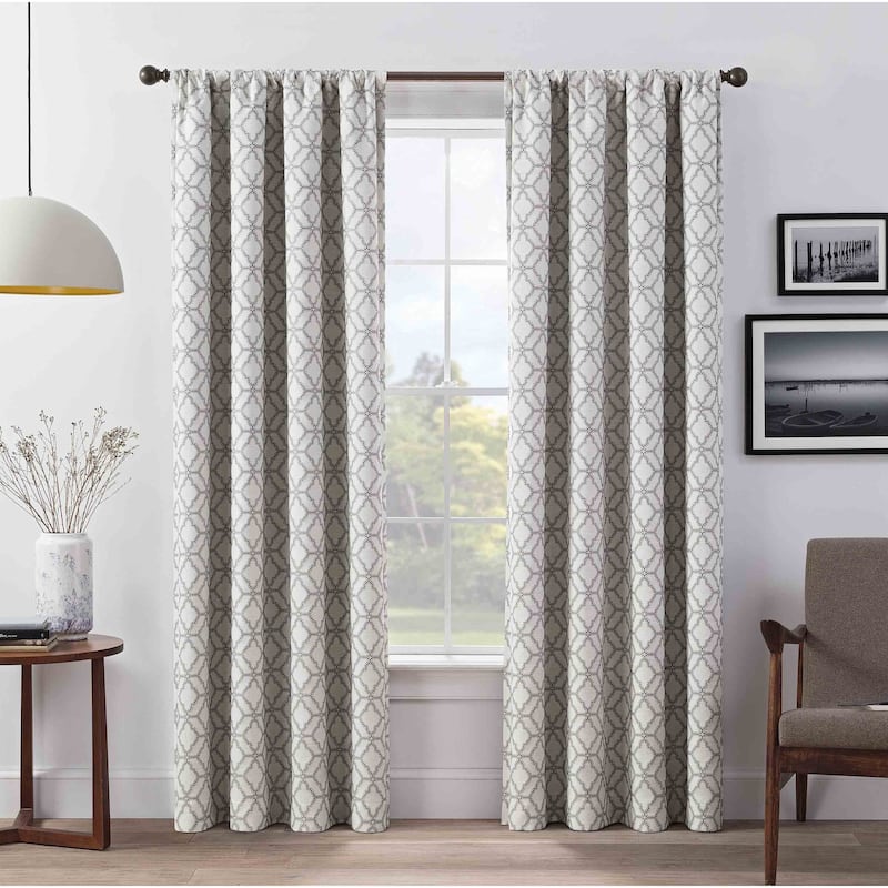 Eclipse Lollie Blackout Window Curtains (Set of 2) - 84 Inches - Grey