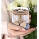 preview thumbnail 6 of 5, CoTa Global Silver Sea Sea Shell Candle Holder with Sea Shells & Rope - 3.2″Lx2.8″Wx2.8″H