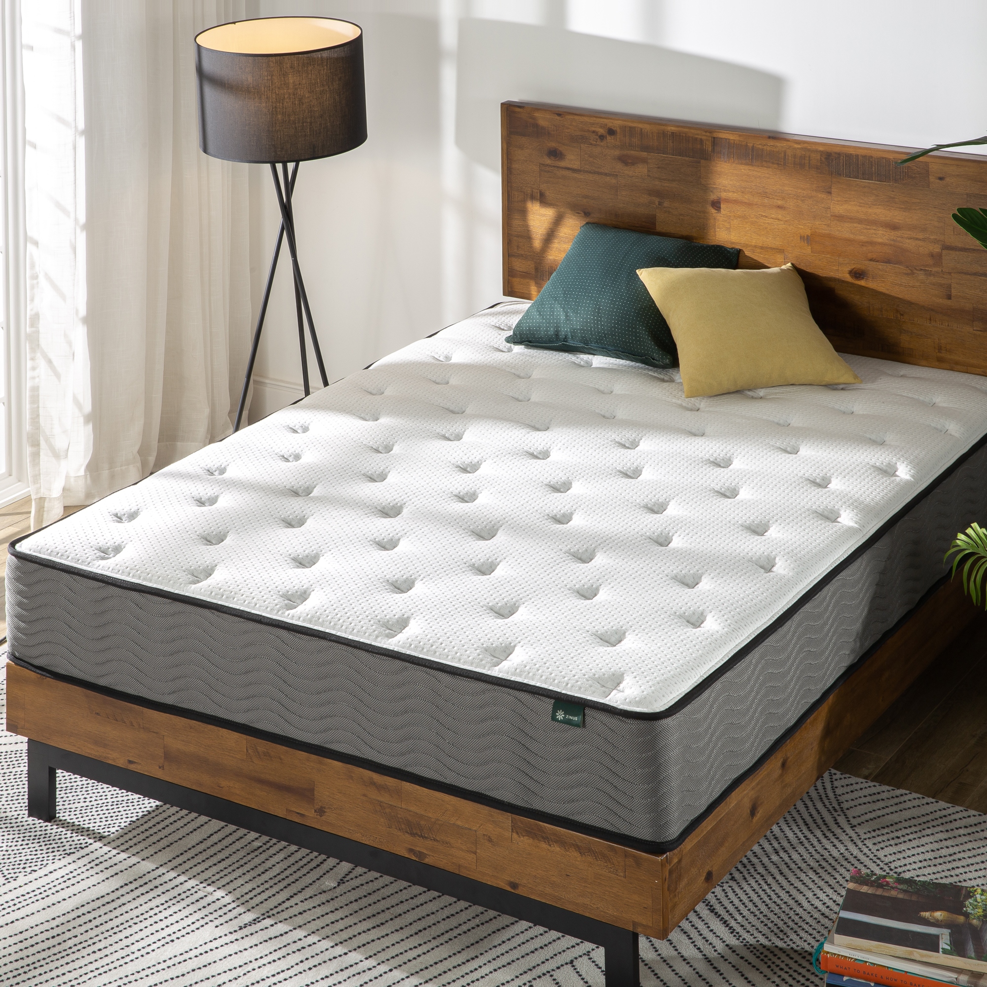 Zinus 10 inch gel memory foam pocket spring hybrid mattress online
