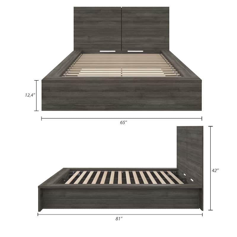 James Platform Bed with Headboard