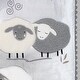 preview thumbnail 4 of 8, Lambs & Ivy Sleepy Sheep 5-Piece Gray/White Watercolor Baby Crib Bedding Set