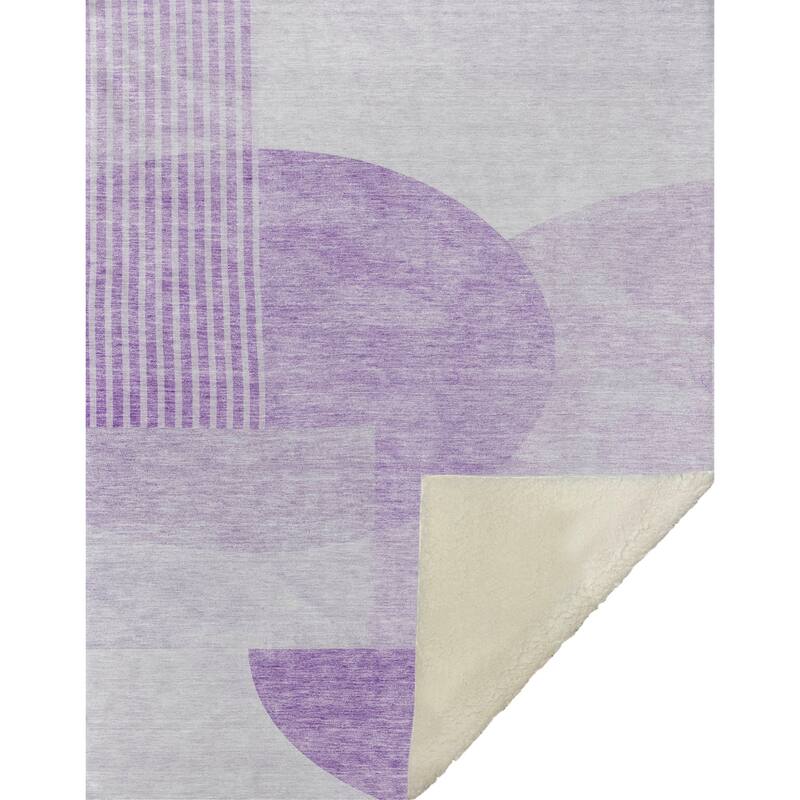 Premium Machine Washable Floral Sherpa Throw Blanket