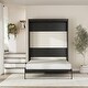 preview thumbnail 4 of 33, Signature Sleep Paramount Queen Murphy Bed, Black Oak