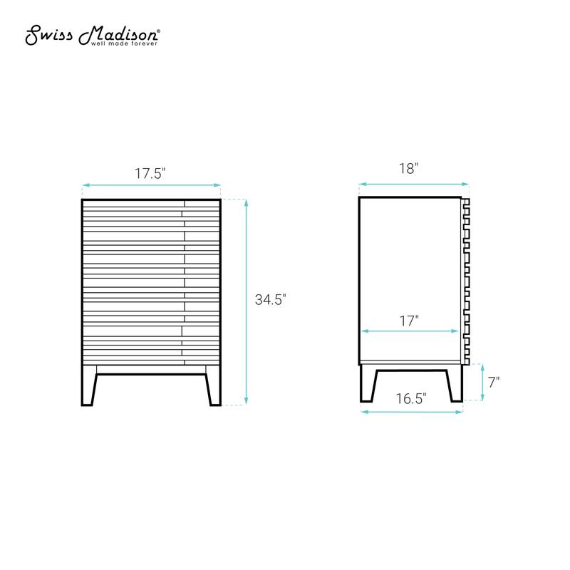Cascade 18" Freestanding Bathroom Vanity Cabinet Without Top In White Oak - 18