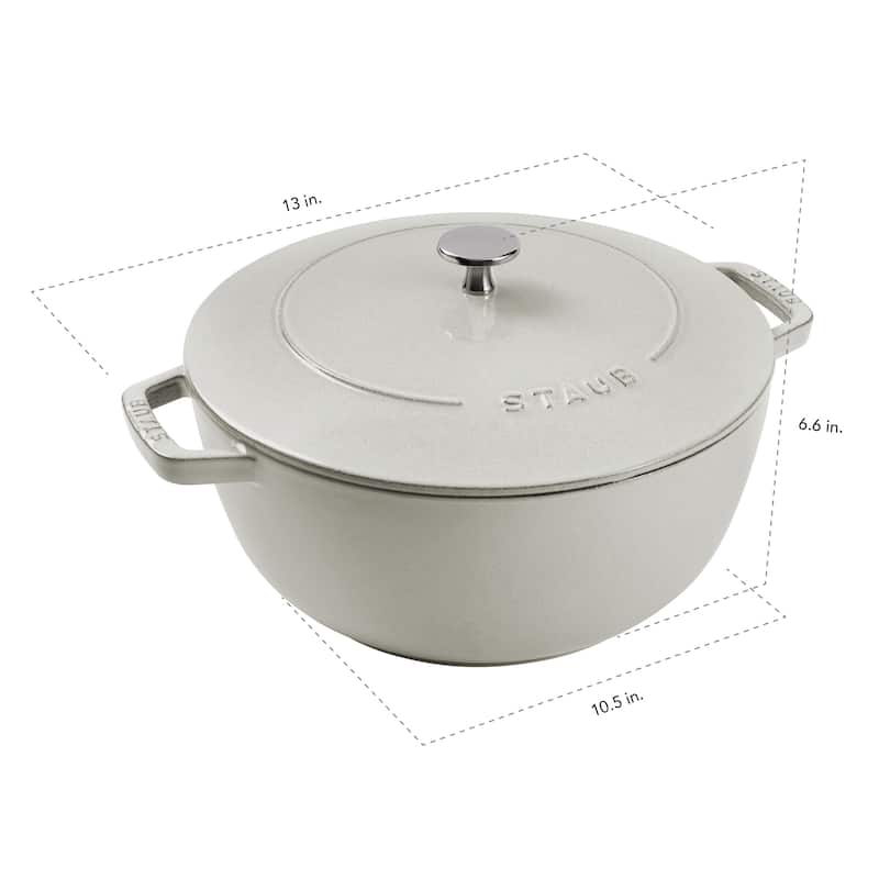 Staub Cast Iron Essential French Oven, Dutch Oven, 5-quart, serves 5-6, Made in France - 5-qt