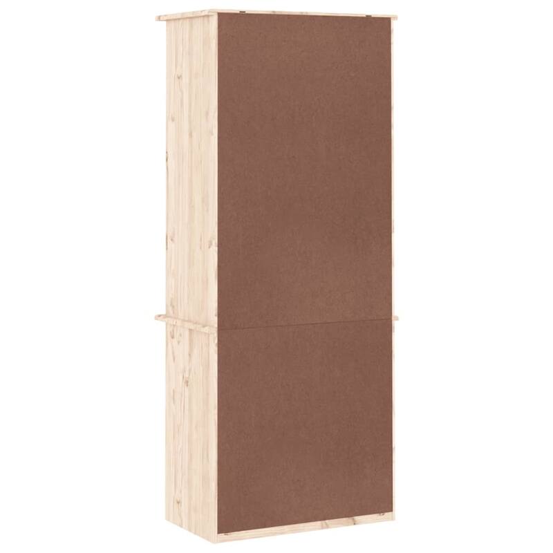 vidaXL Bookcase with Drawers ALTA 23.6"x13.8"x55.9" Solid Wood Pine