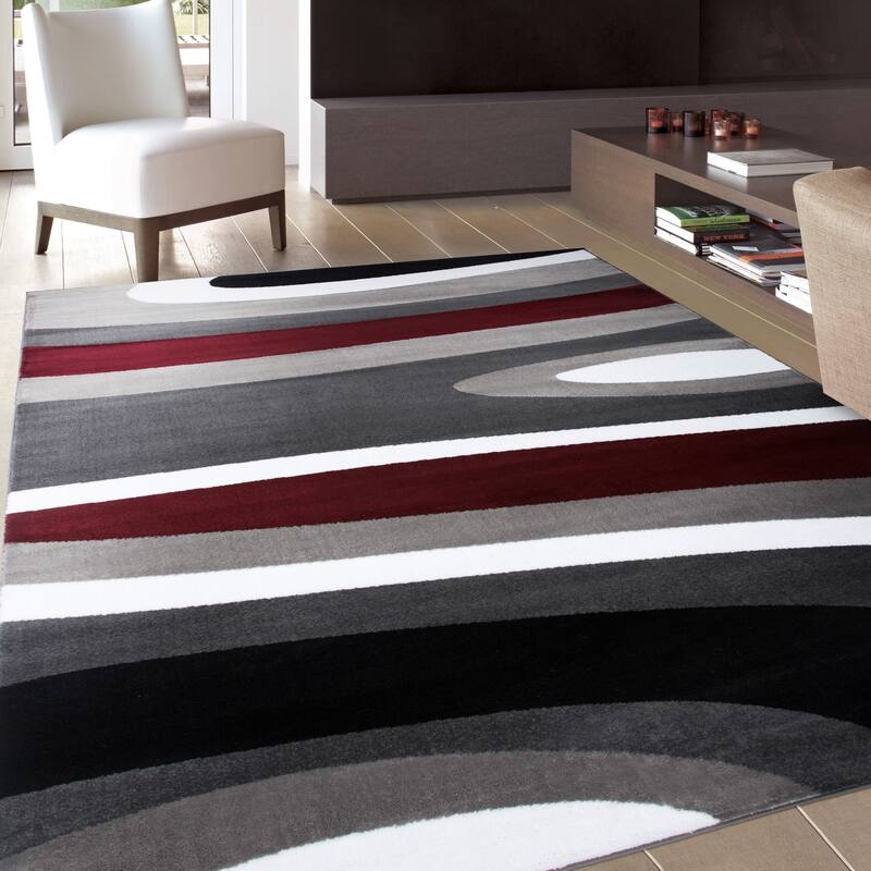 World Rug Gallery Abstract Contemporary Modern Area Rug