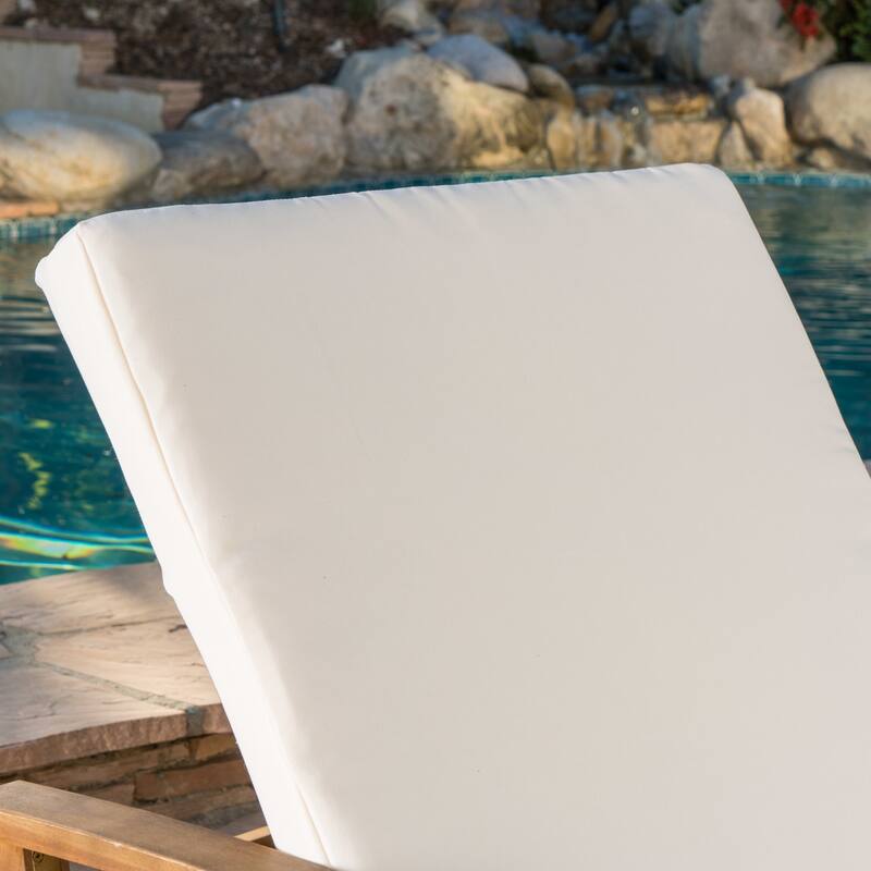 Perla Outdoor Wood Chaise Lounges (Set of 4) by Christopher Knight Home