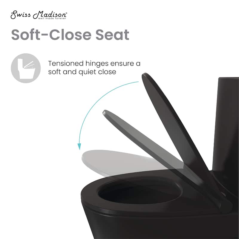 Angers One Piece Elongated Toilet Dual Vortex Flush 1.1/1.6 Gpf With 10" Rough-In, Matte Black - 27" x 15.15" 31.2"