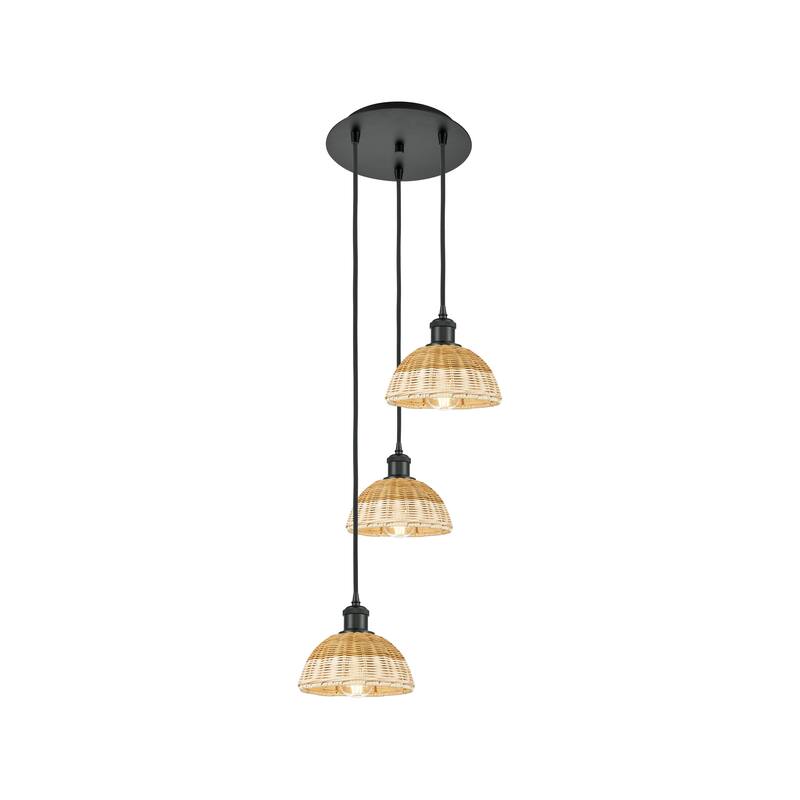 Innovations Lighting Endless Possibilities Ballston - Bristol Natural II - 3 Light 14" Cord Hung Multi Pendant - Matte Black