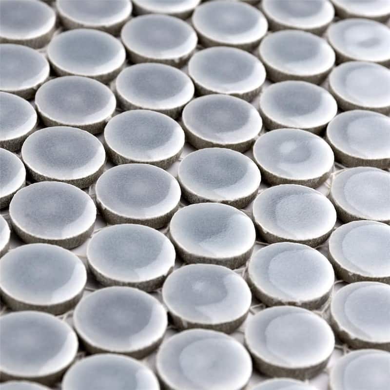 Merola Tile Hudson Penny Round Slate 11-7/8" x 12-5/8" Porcelain Floor and Wall Tile