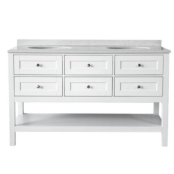 Moasis 59.1'' Freestanding Double Bathroom Vanity with Engineered