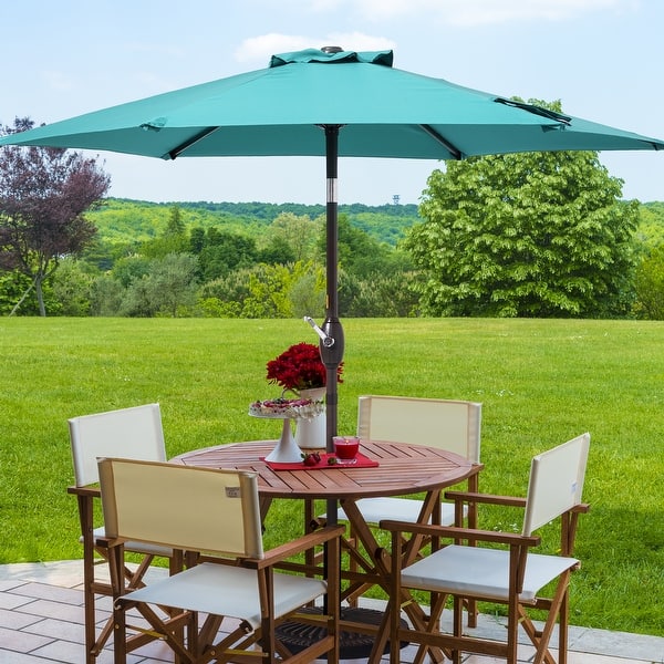 7 foot tall patio umbrella Lebolna Premium With fringe,7 Ft Outdoor Table Umbrella Button Tilt,Round Outdoor Umbrella 8 Sturdy Ribs,Sun Shade Rainproof Garden Umbrella(7 Ft, Beige) : Patio, Lawn & Garden while sewn LIVOOSUN Patio 7.5 Feet Market