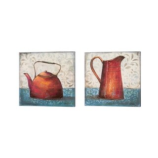 Patricia Pinto 'Red Pots' Canvas Art (Set of 2)