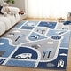 preview thumbnail 48 of 52, SAFAVIEH Carousel Kids Mihaila Neighborhood Rug 8' x 10' - Grey/Blue - Rectangle