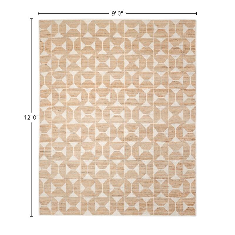 Overton Handmade Modern Contemporary Geometric Area Rug