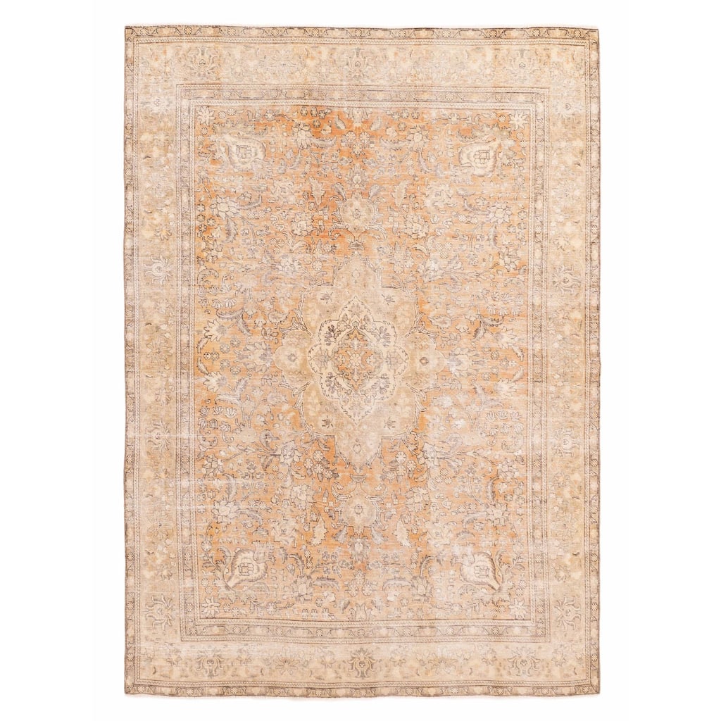 ECARPETGALLERY Hand-knotted Antalya Vintage Burnt Orange Wool Rug - 8'0 x 11'2