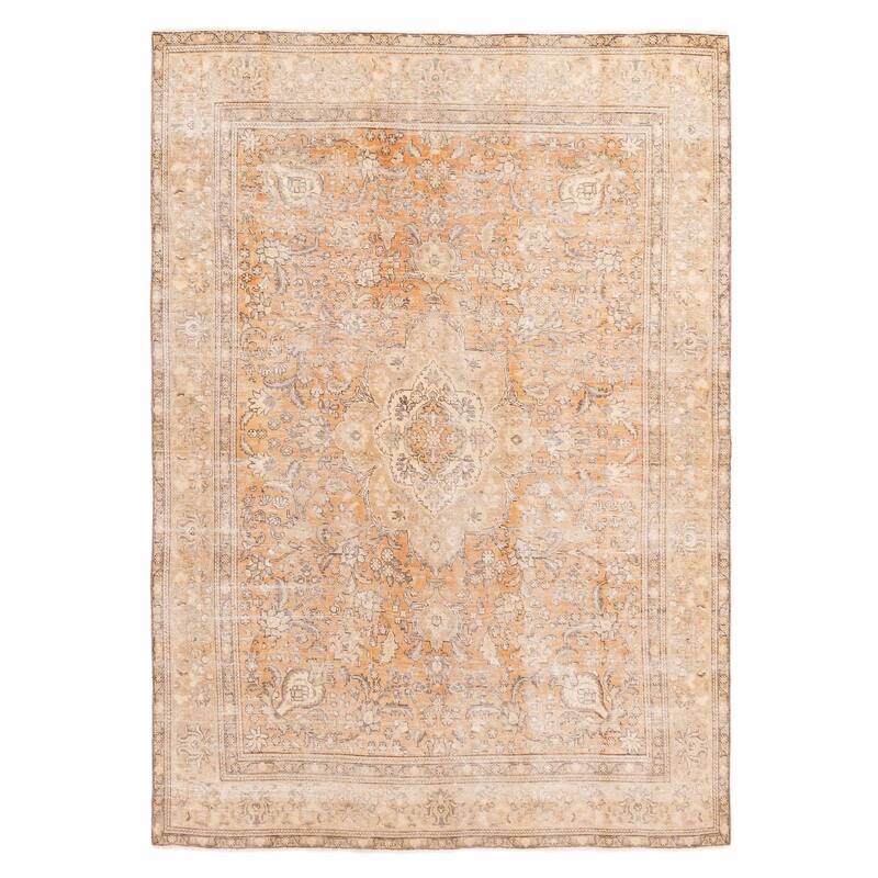 ECARPETGALLERY Hand-knotted Antalya Vintage Burnt Orange Wool Rug - 8'0 x 11'2
