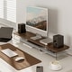 preview thumbnail 25 of 33, Fenge Acrylic Monitor Stand Riser, 42.5 Inches Dual Monitor Stand
