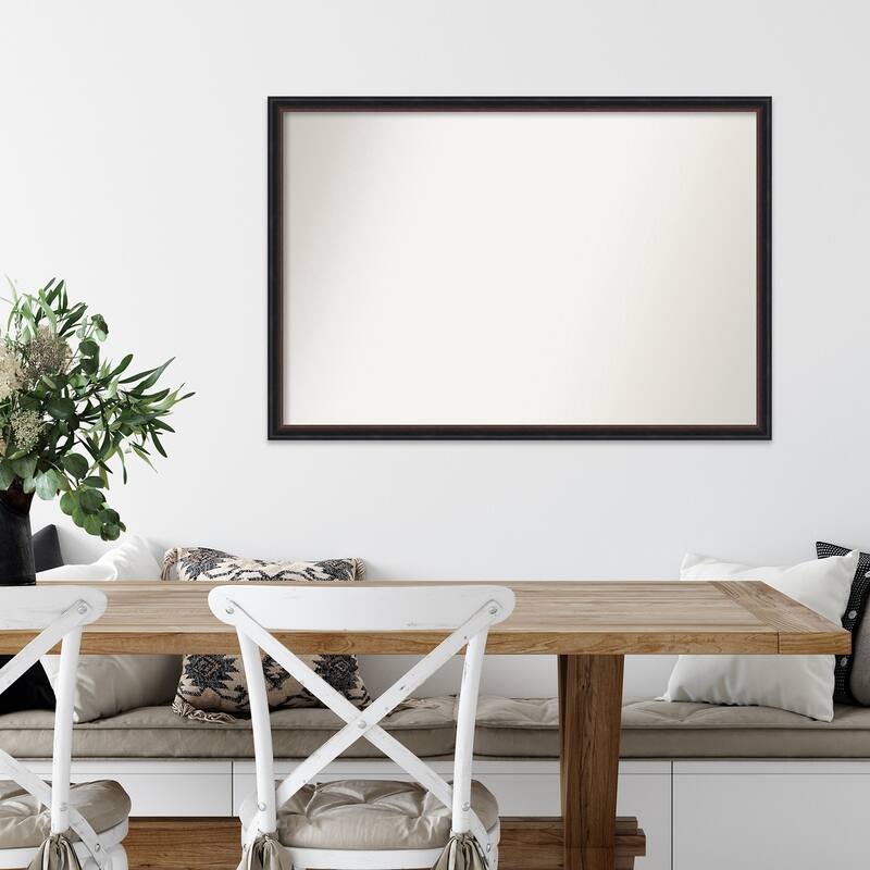 Salon Scoop Non-Beveled Wood Framed Wall Mirror