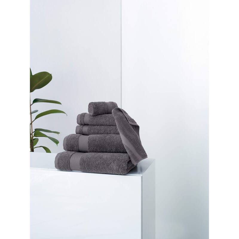 CTT - 6 Pcs Turkish Cotton Towel Set, Includes 2 Bath Towels, 2 Hand Towels and 2 Washcloths, Quick Dry & Absorbent