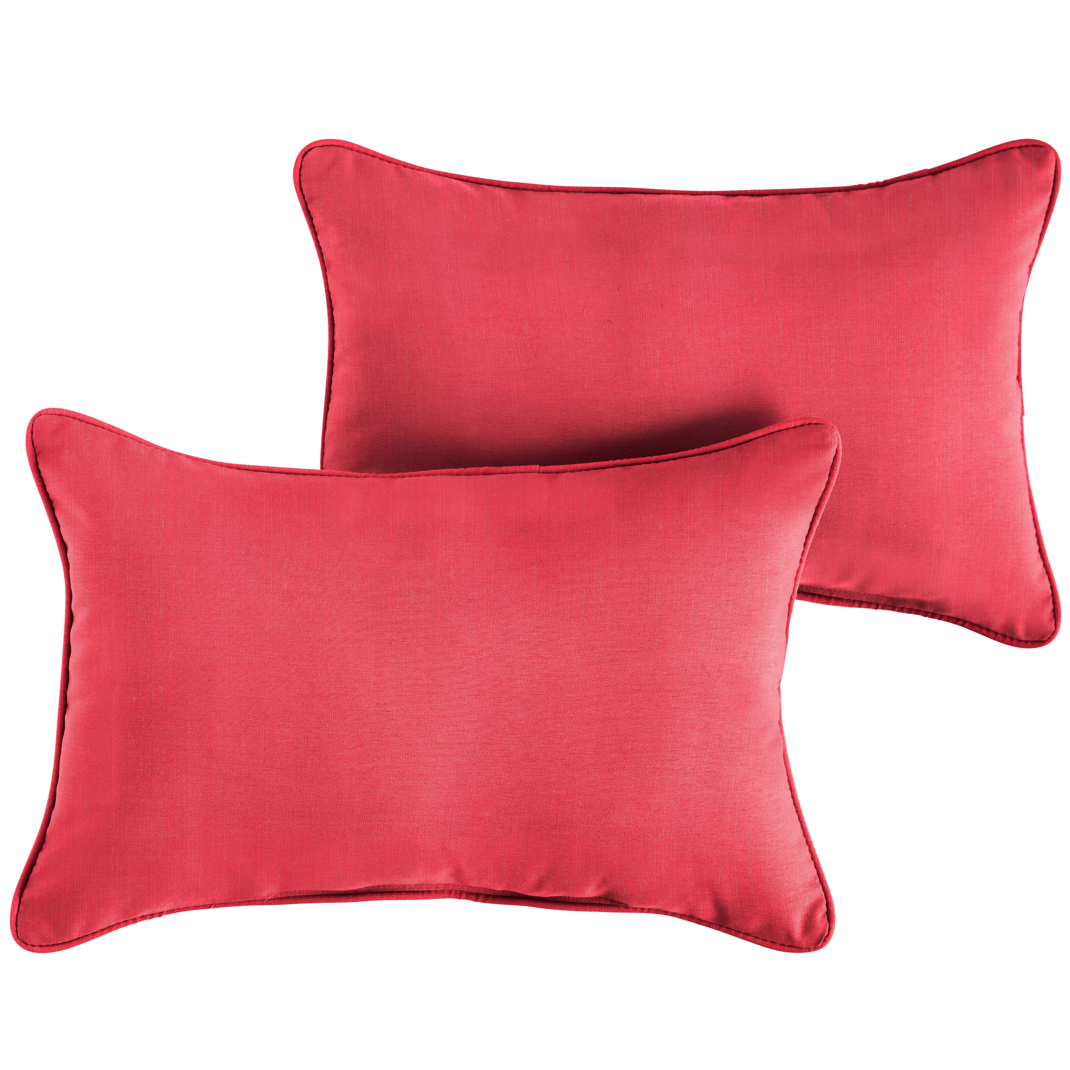 Sorra Home Sunbrella Dupione Crimson Corded Indoor Outdoor Pillows Set of 2 Bed Bath Beyond 5190381
