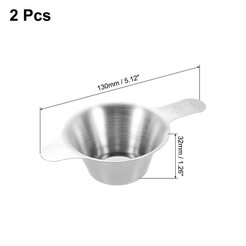 2 Pcs Tea Infuser Filter with Handle, Matte/Polished Loose Tea Steeper - Matte - Large Size