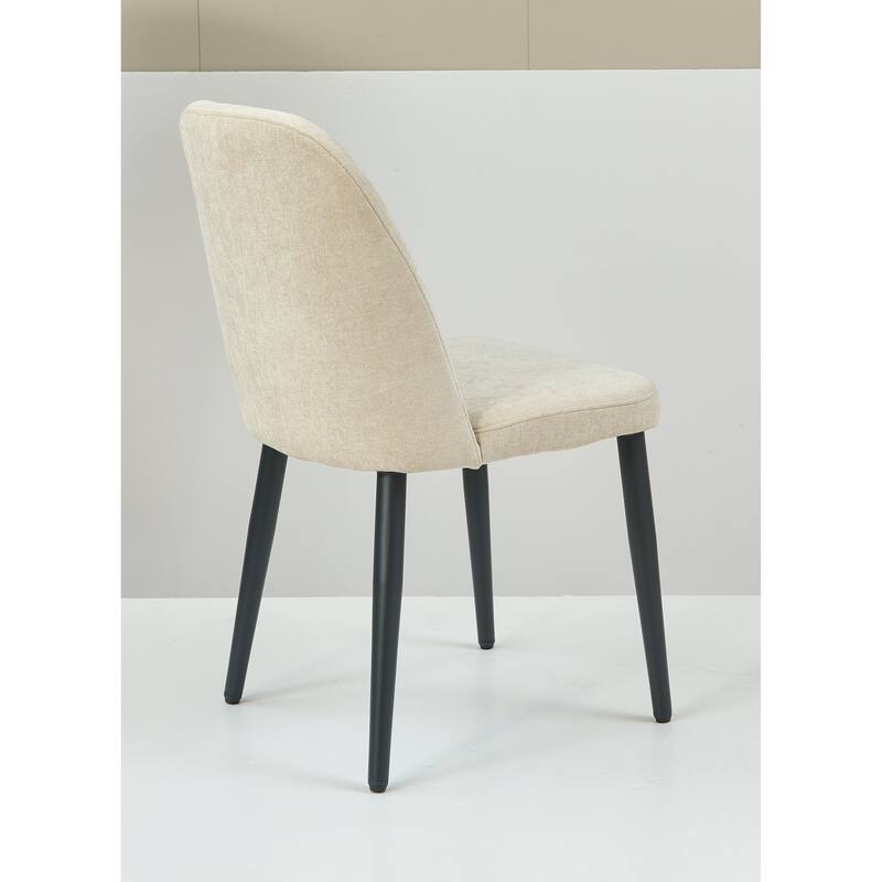 Set of 2 Fabric Identities Chair with Metal Legs, Armless Chair for Kitchen, Restaurant, Living, Meeting Room