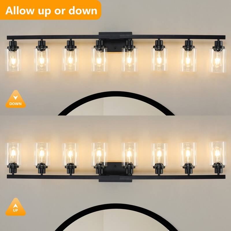 Bathroom Vanity Light With Clear Glass Shades For Vanity Mirror, Bathroom, Or Hallway