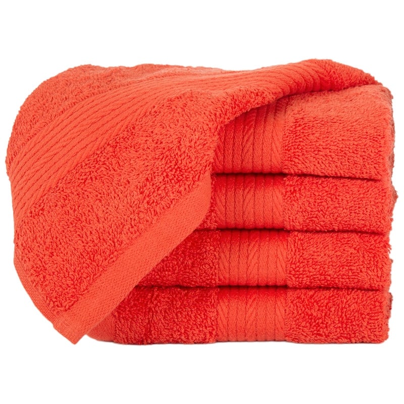 Pure Cotton 600 GSM Absorbent Washcloths 12x12 Inch by Ample Decor - 5 Pcs