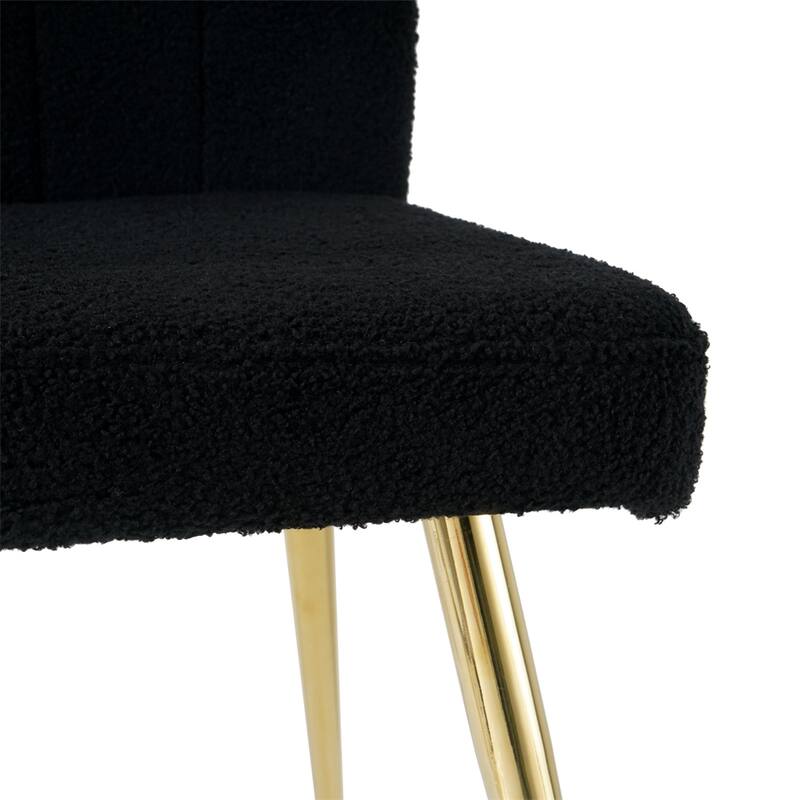 Modern Teddy Upholstered Dining Chair with Metal Legs (set of 4) - N/A