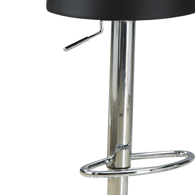 Stylish and Elegant Backless Adjustable Bar Stool, Black