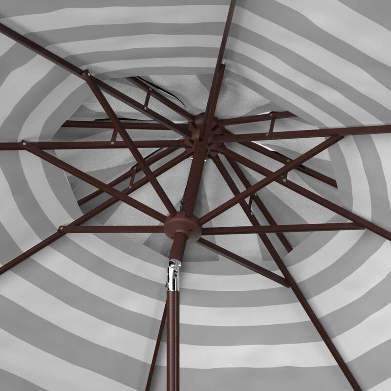 SAFAVIEH Outdoor Diljana Fashion Line 9Ft Double Top Umbrella, Base Not Included