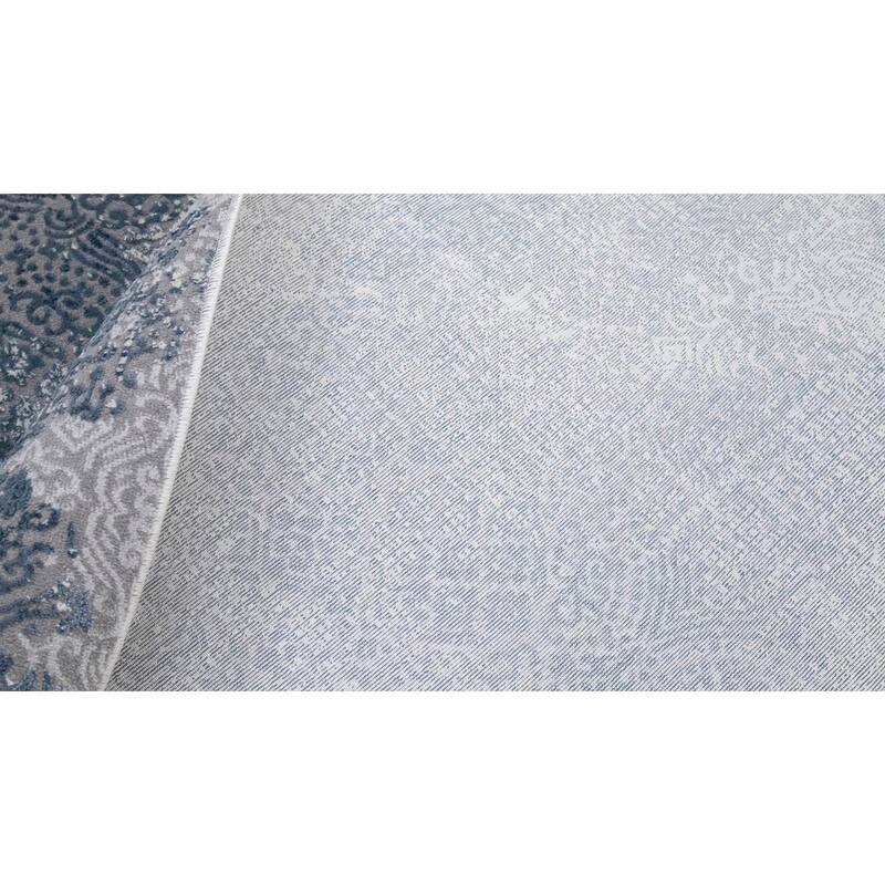 Modern Transitional Loane Grey Blue Rug