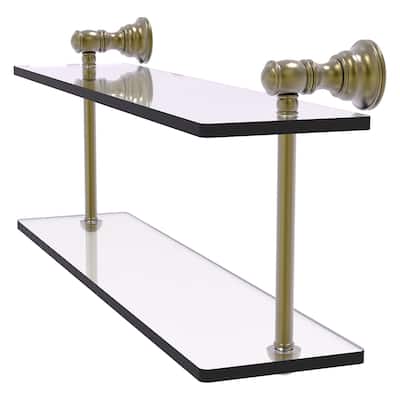 Allied Brass Carolina Collection 16 Inch Two Tiered Glass Shelf