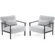 preview thumbnail 2 of 46, MCombo set of 2 Modern Accent, Ergonomics Lounge Chair for Living Room, Chenille, HQ417