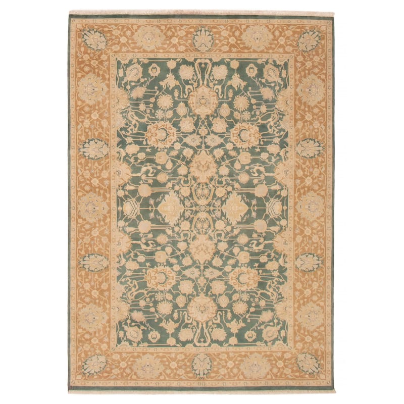 ECARPETGALLERY Hand-knotted Pako Persian 18 Of 20 Teal Wool Rug - 6'0 x 8'8 - Dark Teal - 6'0 x 8'8