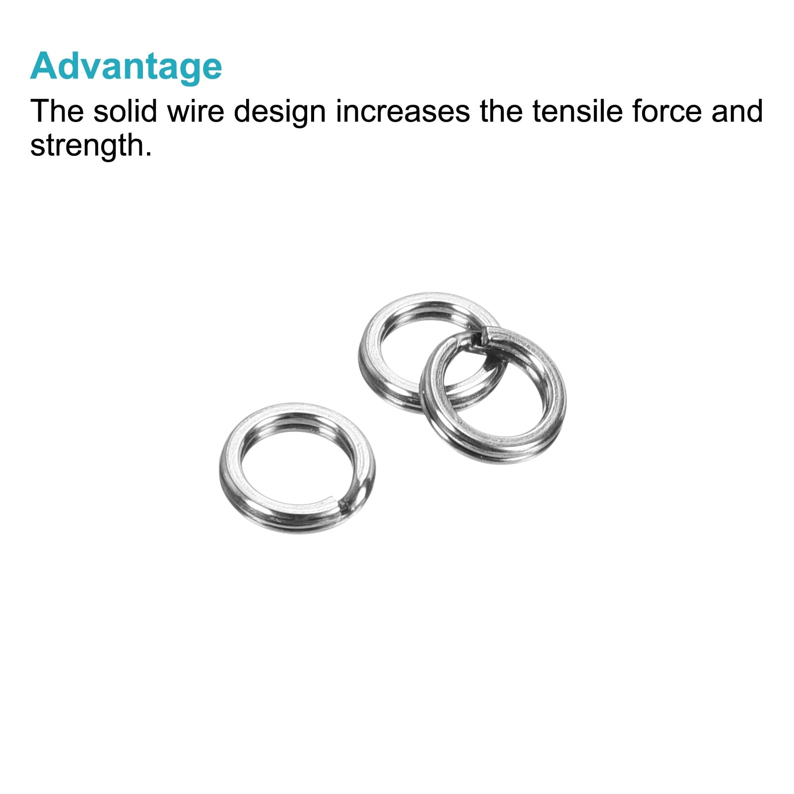 Fishing Split Rings,100 Pack 304 Stainless Steel Double Flat Ring - Bed  Bath & Beyond - 36807025
