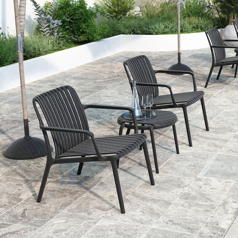 Fiji Stackable Lounge Chair for Indoors or Outdoors - Set of 2