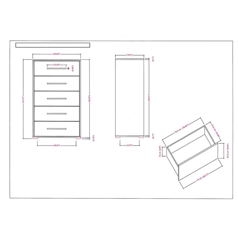 Somette Napolitan Contemporary 4-Piece Bedroom Set in Timeless Gray