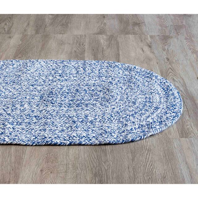 Rustic Farmhouse Braided Cotton Reversible Rounded Area Rug