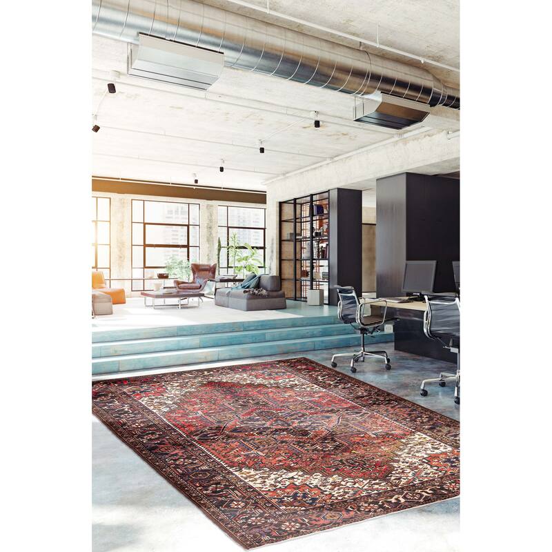 ECARPETGALLERY Hand-knotted Sarabi Red Wool Rug - 6'6 x 9'8