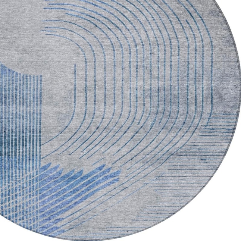 HomeRoots Geometric Transitional Rectangle Outdoor Rug