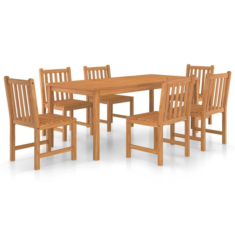 vidaXL Solid Wood Teak Patio Dining Set Garden Outdoor Table Chair 3/4/5/7/9 Piece